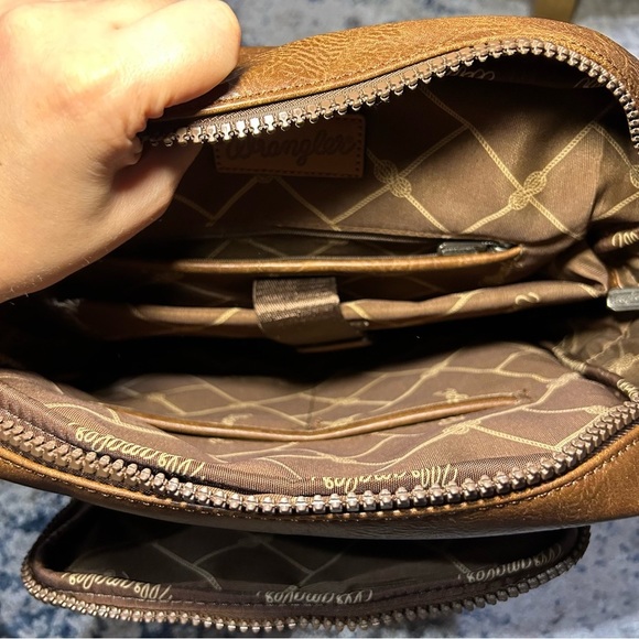 Montana West x Wrangler Brown Vegan Leather Laptop Backpack main image 5